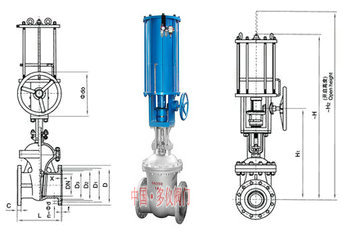 氣動法蘭截止閥結構圖